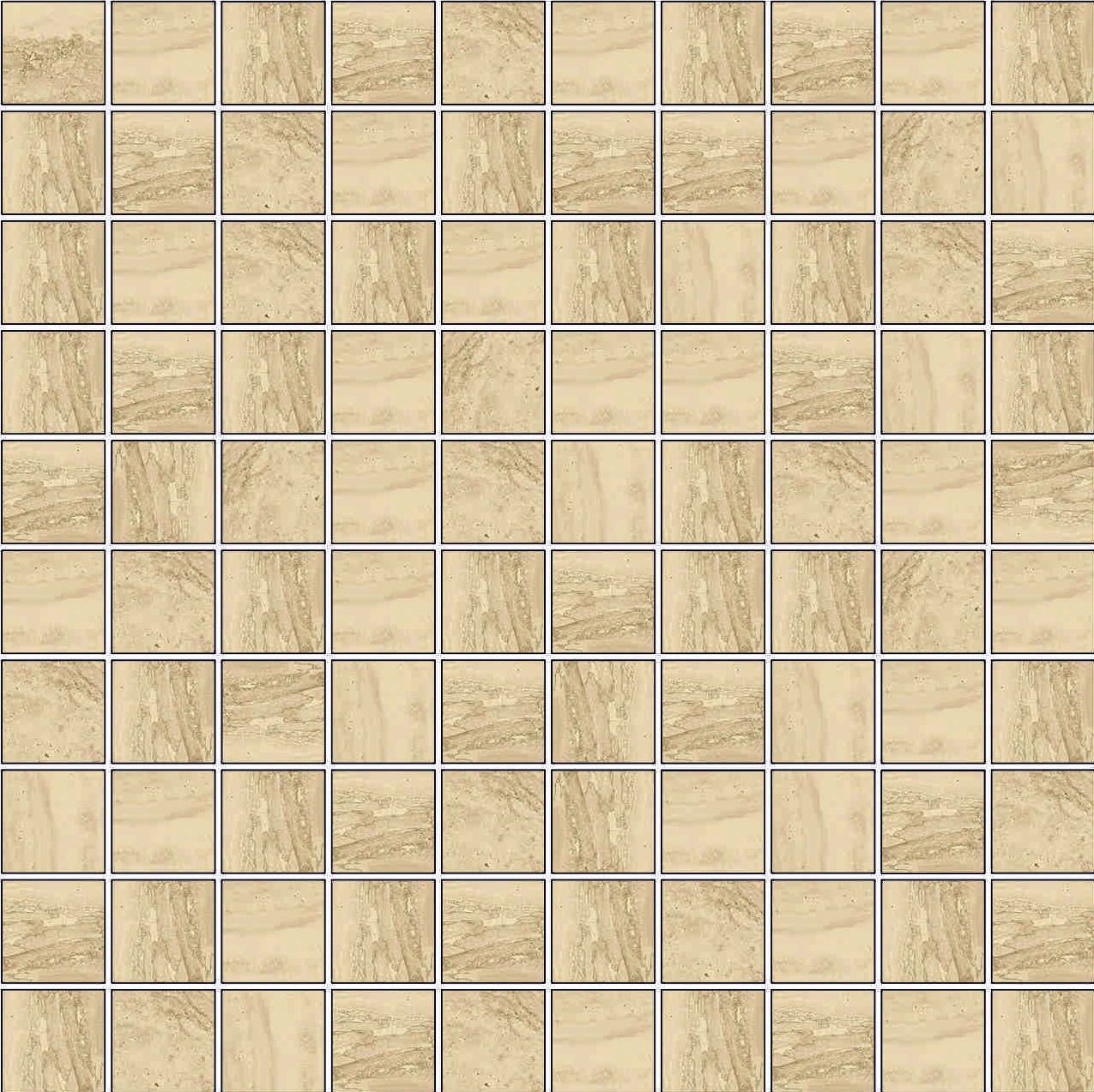 

Керамическая плитка Kerasol Armonia Travertino Sand мозаика 30,8x30,8