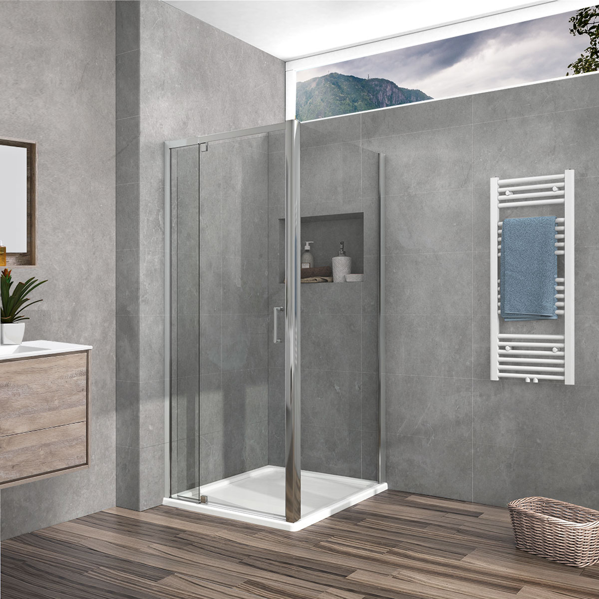 Душевой уголок Vincea Intra 1900x900/1000x900 хром VSR-1I901090CL