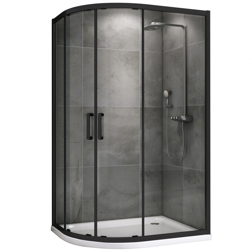 Душевой уголок ABBER Schwarzer Diamant 1950x1100x800 черный AG01118B