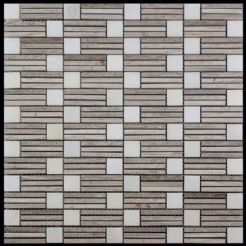 

Мраморная мозаика Natural S-Linе KB-P33 (XY-M031G-33P) 30,5х30,5