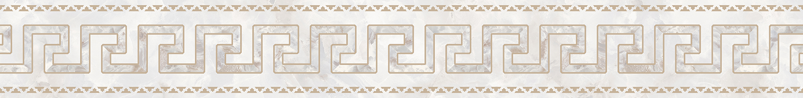 

Керамогранит Versace Emote 262560 Fascia Greca Onice Bianco бордюр 10х78