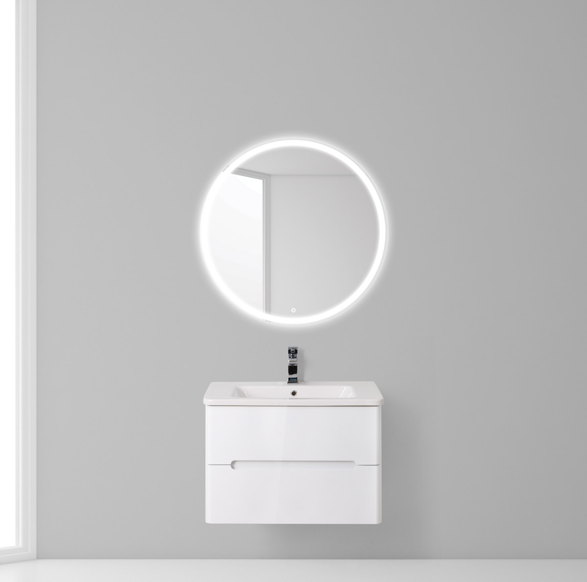 

База под раковину Belbagno LUXURY подвесная 60 LUXURY-600-2C-SO-BL-P Bianco Lucido