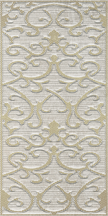 

Керамическая плитка Vitra Deja Vu K941991 Gold White Декор Damask 30x60