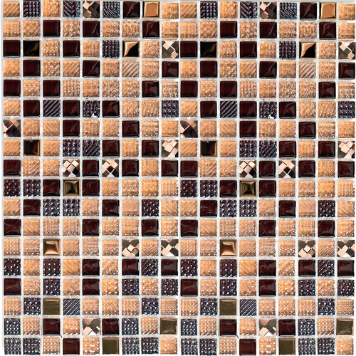 

Стеклянная Мозаика Bonaparte Crystal brown (8x15x15) 30x30
