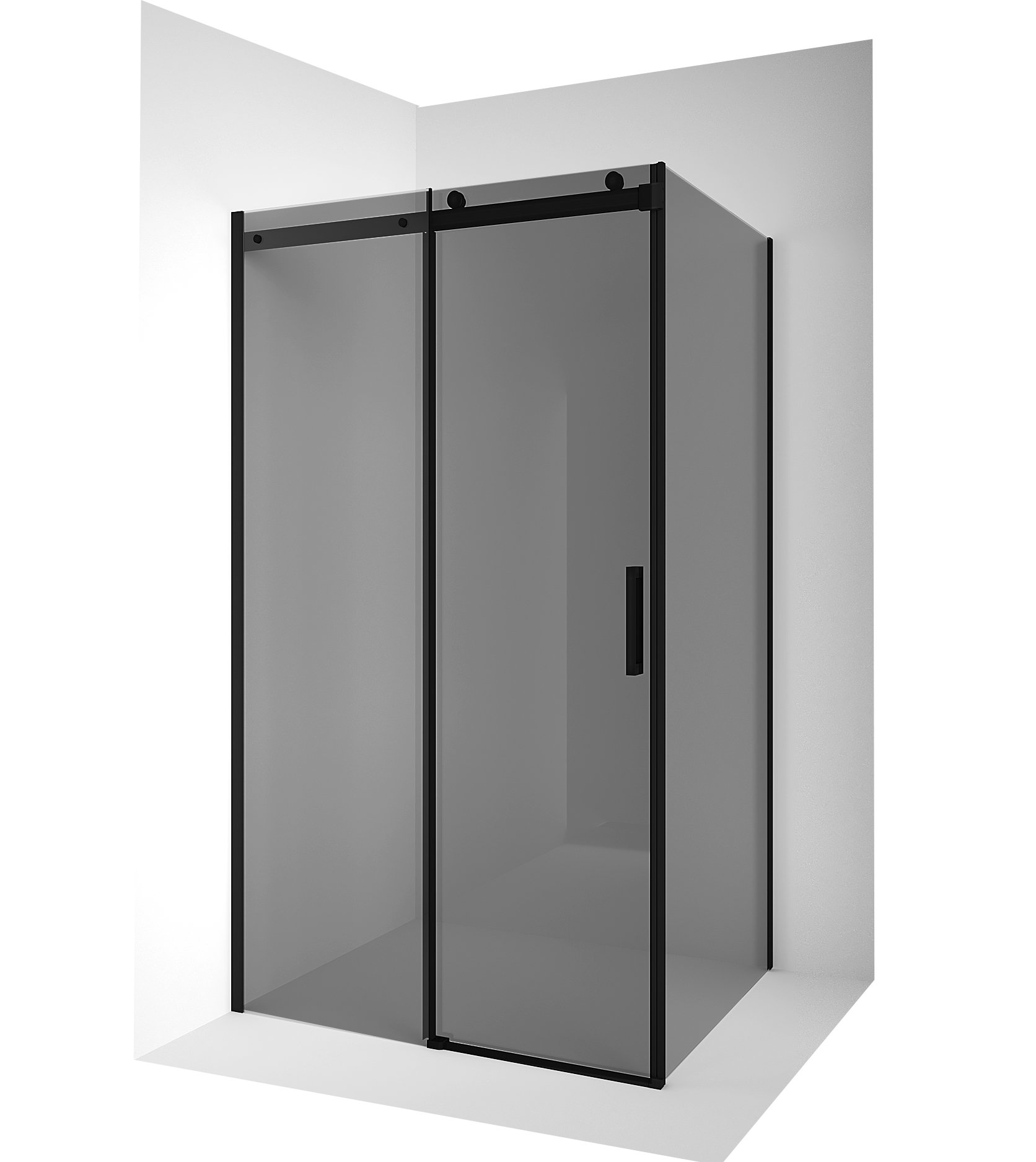 Душевой уголок Ambassador Benefit 2000x1400x1100 (тонированное стекло) черный 19022203HBB-110HBB