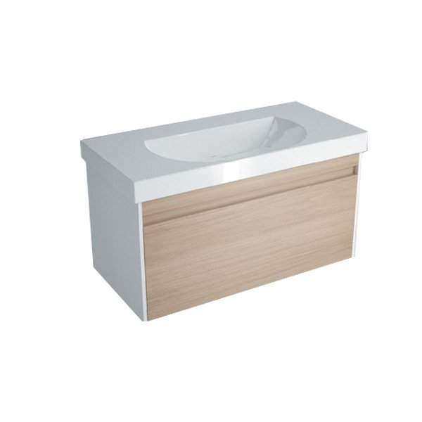 

Тумба под раковину Kerama Marazzi Buongiorno 100 подвесная с внутренним ящиком, дуб BGN.100.1+1\OAK