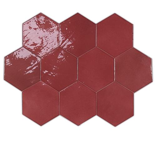 Керамическая плитка Wow Zellige Hexa Wine настенная 10,8x12,4