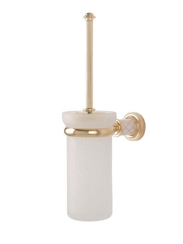 Щетка для унитаза Boheme MURANO GOLD белый/золото 10913-W-G