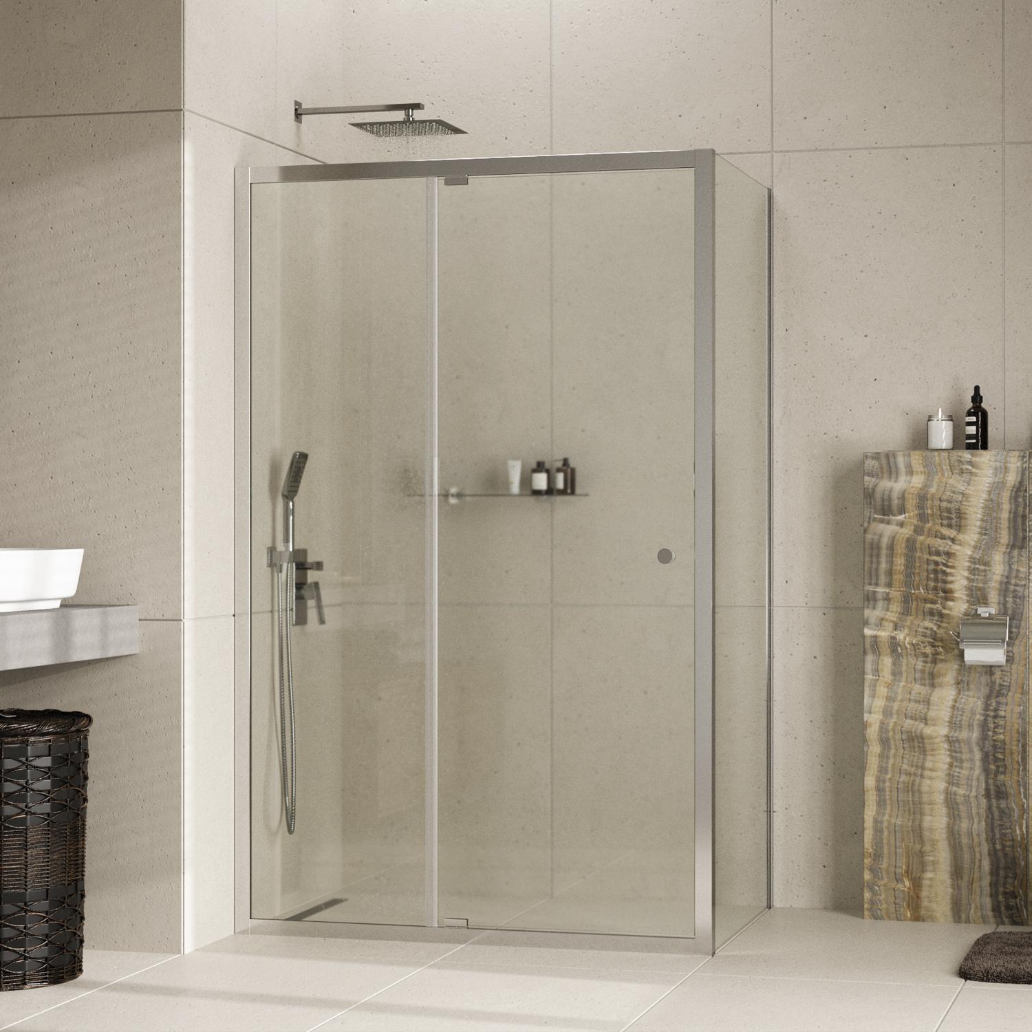 Душевой уголок WasserKRAFT Aula 1900x1100x800 хром 11P14