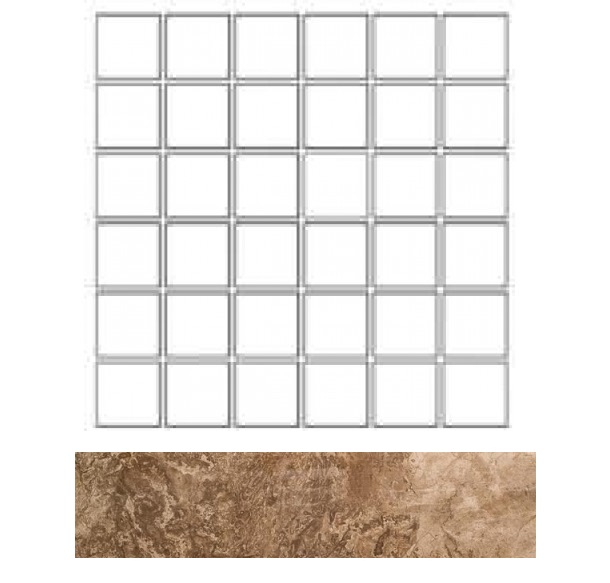 

Мозаика Seranit Fossil Mosaic Brown Lappato (5x5) 30x30