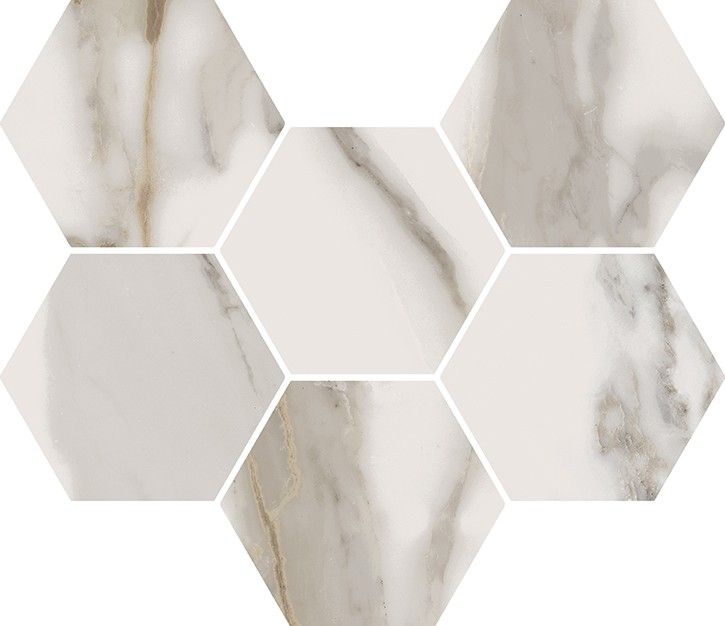 Керамогранит Италон Charme Evo Calacatta Mosaico Hexagon (620110000047) 25х29