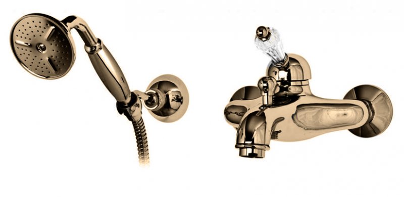 

Смеситель для ванны и душа Cezares Vintage бронза, ручка Swarovski VINTAGE-VDM-02-Sw