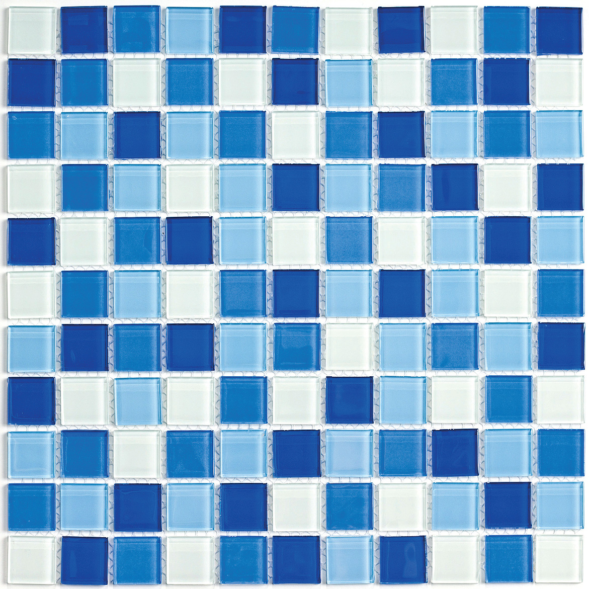 

Стеклянная Мозаика Bonaparte Blue wave-3 (4x25x25) 30x30