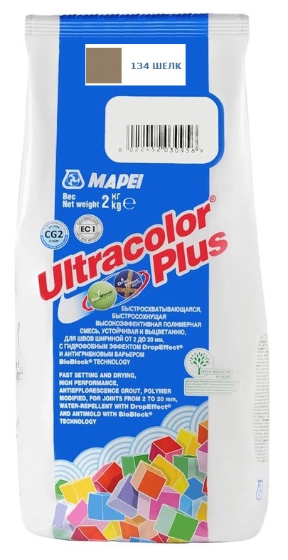 

Затирка Mapei Ultracolor Plus №134 (Шелк) 2 кг