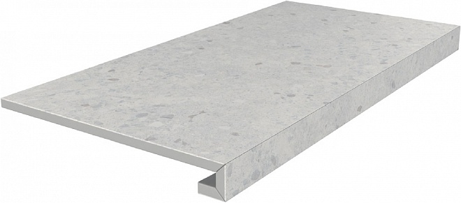 

Ступень Kerama Marazzi Терраццо серый светлый SG632400R/GCF клееная 33х60