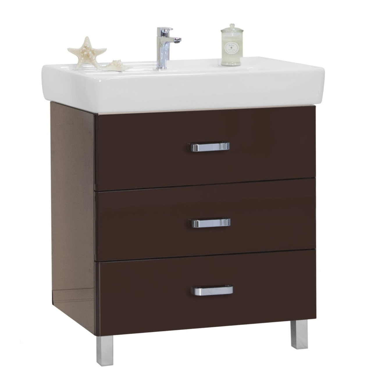 

Тумба под умывальник АКВАТОН АМЕРИНА 80 М темно-коричневый
