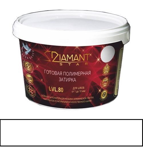 

Затирка Диамант полимерная Diamant Star 801 белый (2 кг)