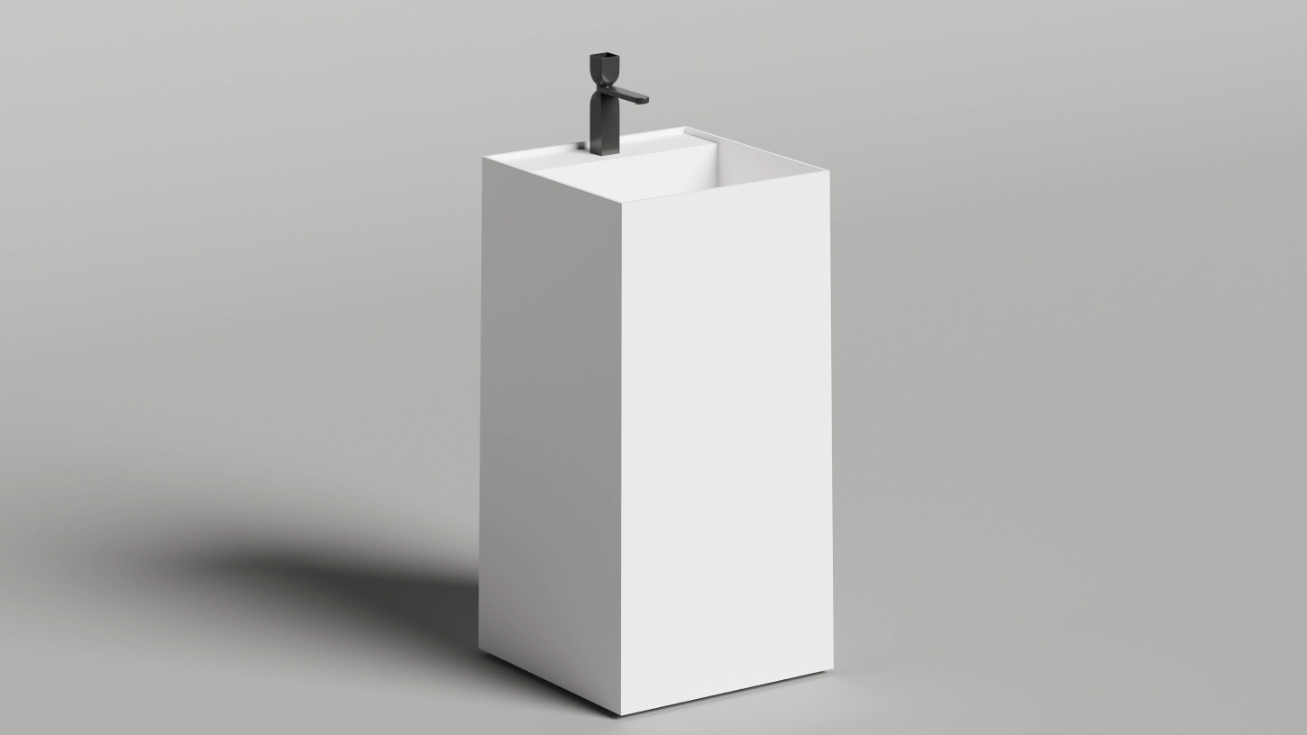 Раковина Salini ARMONIA SQUARE TOP 01 S-Stone 45 белый матовый 130521TM