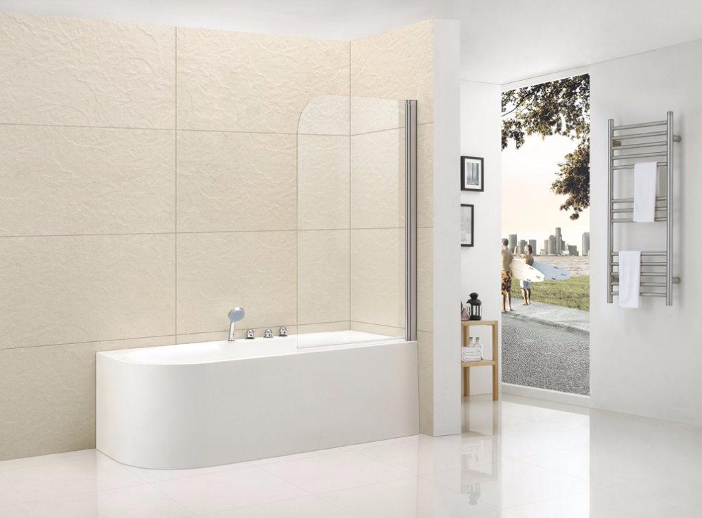

Душевая шторка на ванну CEZARES ECO-V-1 1400x800 (матовое стекло) Хром