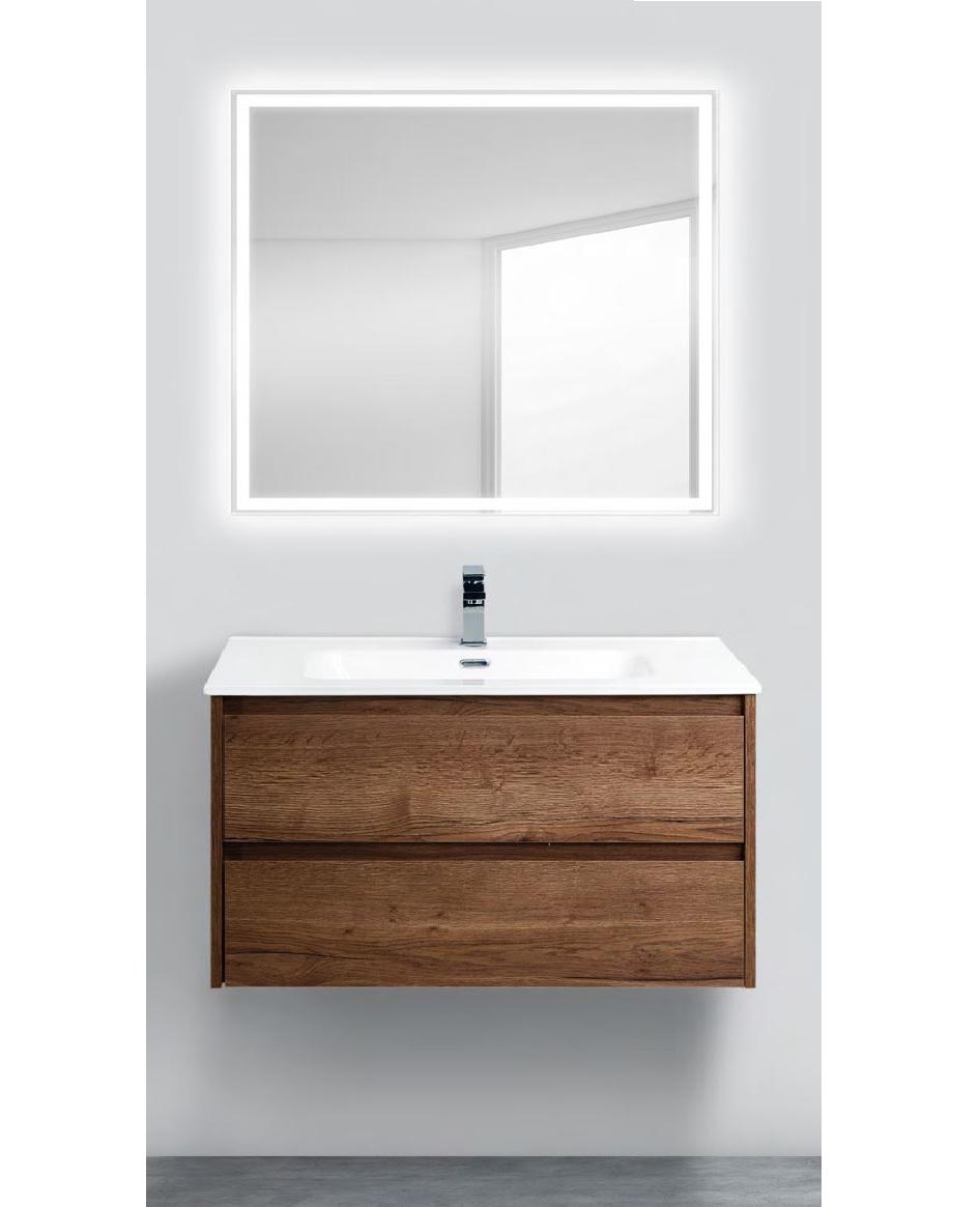 

База под раковину BelBagno KRAFT подвесная 90 KRAFT-900-2C-SO-RT Rovere Tabacco