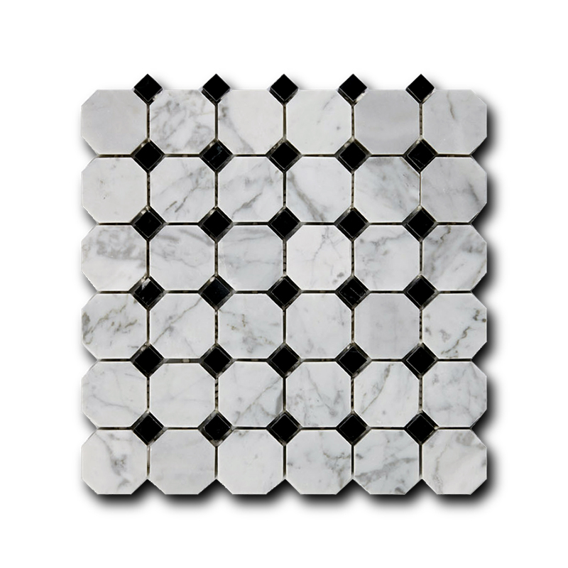 

Мраморная мозаика Art&Natura Octagon Pattern Bianco Carrara+Nero Marquina 30,5х30,5