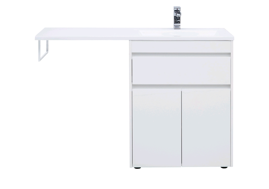 

Тумба с раковиной Aquanet Токио 130 R 00237746+00235502 белый