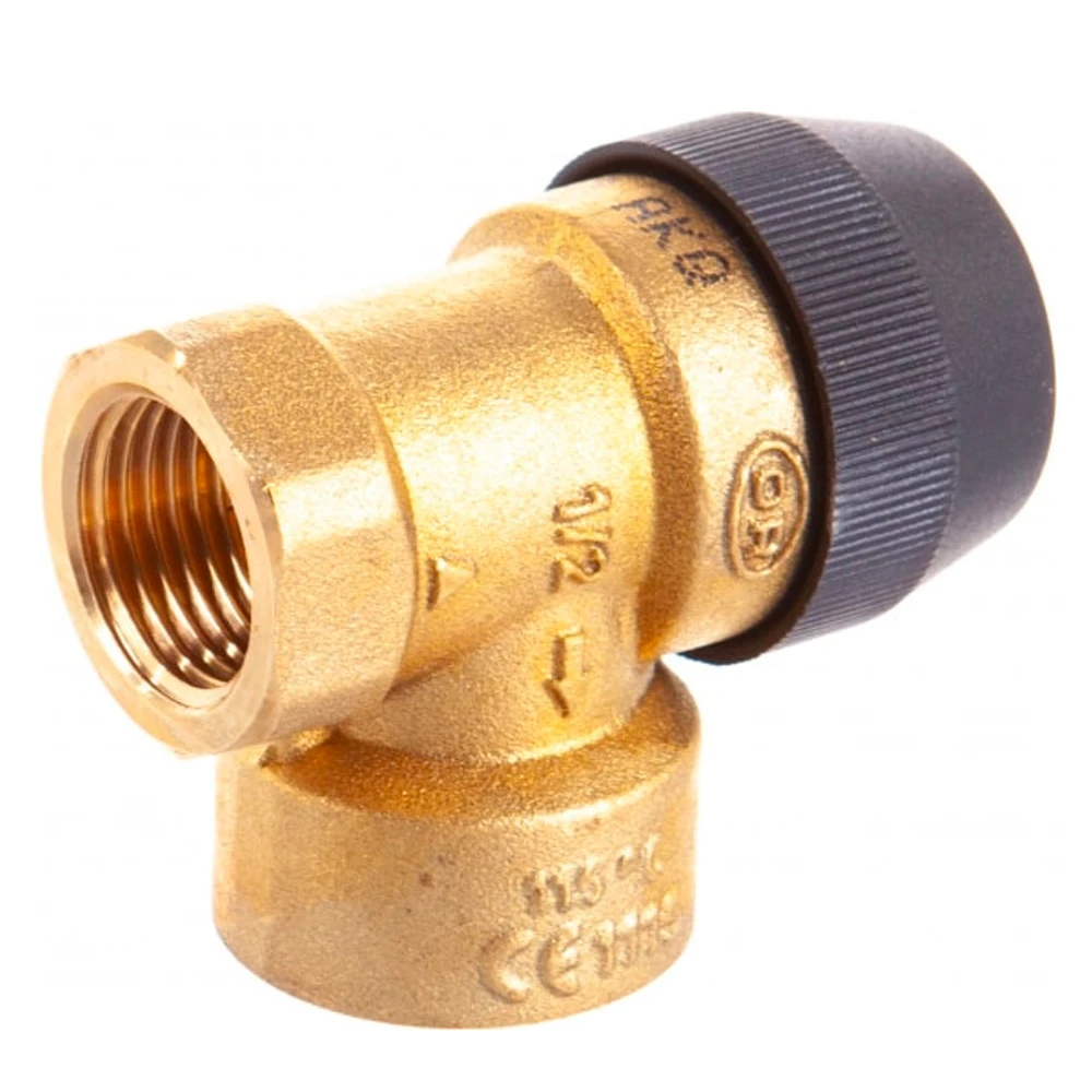 Elsen Клапан предохранительный, 1/2", 1/2", ВВ, 6 бар, латунь