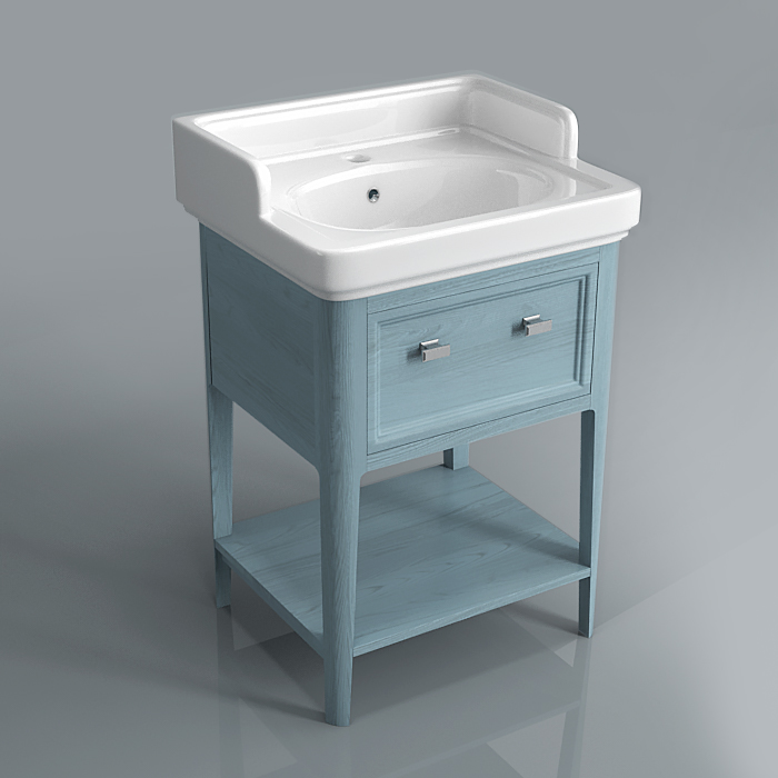 

Тумба под умывальник Kerama Marazzi Provence напольная 60 PR.60\BLU синий/декапе