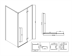 Душевой уголок Vincea Slim-N 1950x900x900 вороненая сталь VSR-5SN9090CLGM