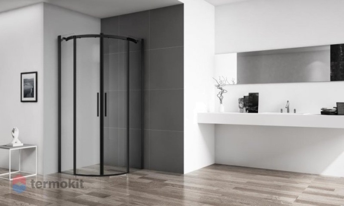 Душевой уголок BelBagno ACQUA 1950x900x900 черный матовый ACQUA-R-2-90-C-NERO