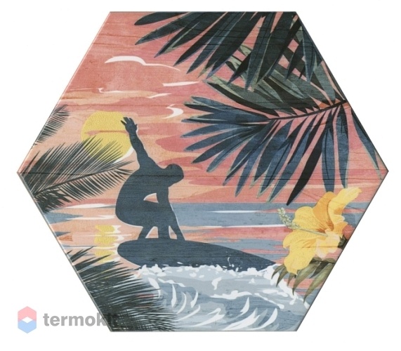 Керамическая плитка Kerama Marazzi Бенидорм HGD/A341/24000 серфинг декор 20x23