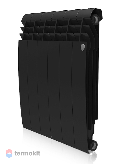БиМеталлический радиатор Royal Thermo Biliner Noir Sable 350 \ 04 секции \ с боковым подключением Уцененный