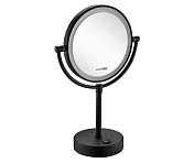 Зеркало WasserKRAFT с LED-подсветкой,двустороннее,с 3-х кратным увеличением K-1005BLACK