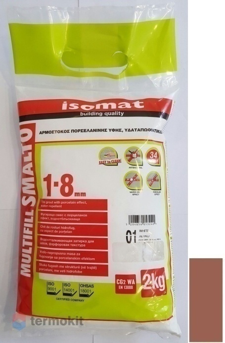 Затирка Isomat Multifill Smalto 1-8 Красно-коричневый 07 (2 кг)