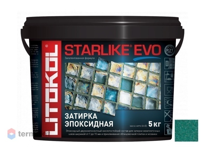 Затирка Litokol эпоксидная Starlike Evo S.430 Verde Pino 5кг