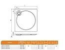 Поддон встраиваемый из искуственного мрамора Cezares TRAY-S-A-90-56-W