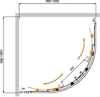 Душевой уголок Cezares Molveno 1950x1000x1000 хром MOLVENO-R-22-80+20-C-Cr-IV