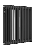 Стальной трубчатый радиатор Kohr Heim 2057/16 секций с боковым подключением 3/4 черный