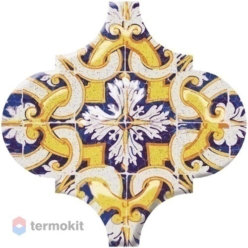 Керамическая плитка Kerama Marazzi Арабески Майолика OP/A159/65000 орнамент декор 6,5x6,5