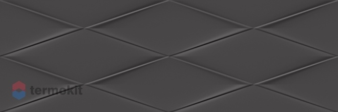 Керамическая плитка Cersanit Vegas настенная рельеф черный (VGU232) 25x75