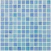 Мозаика Стеклянная Vidrepur Shell Mix Blue 551/552 (на сетке) 31,7x31,7