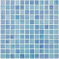 Мозаика Стеклянная Vidrepur Shell Mix Blue 551/552 (на сетке) 31,7x31,7