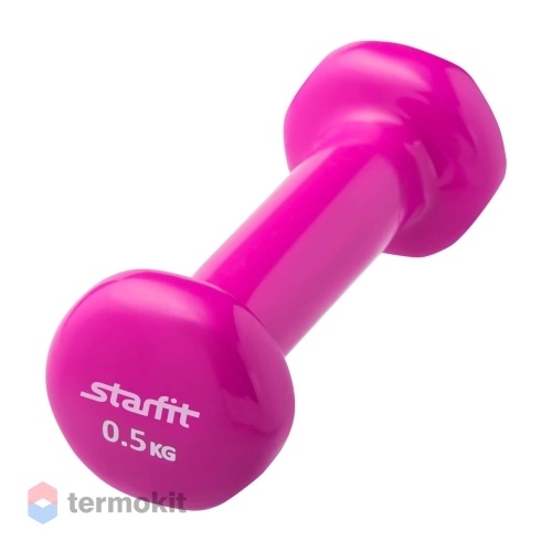 Гантель виниловая Starfit DB-101 0,5 кг, розовая 1 шт