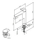 Смеситель для раковины высокий AM.PM Like с донным клапаном F8092200 