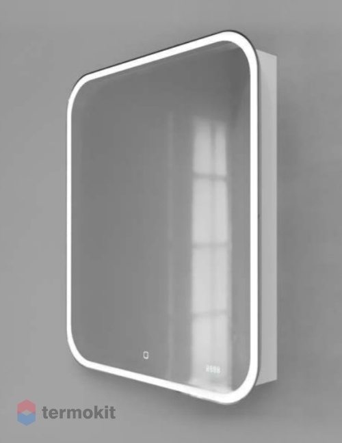 Зеркальный шкаф Jorno Briz 60 с подсветкой и сенсорным включателем белый Bri.03.60/W