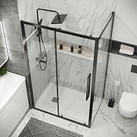 Душевой уголок Grossman Cosmo 1950x1100x800 графит сатин 120.K33.02.1180.42.00