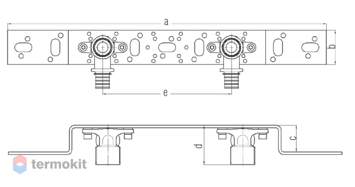 Монтажный блок для скрытого монтажа короткого Rehau 75/150