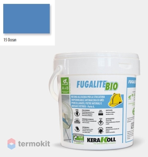 Затирка Kerakoll Fugalite Bio эпоксидная 15 Oceano 3кг