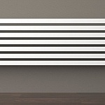 Стальные трубчатые радиаторы КЗТО QUADRUM 40 H 1750 с нижним подключением цвет белый муар