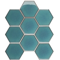 Керамическая Мозаика Starmosaic Hexagon big Green Glossy (JJFQ80071) 25,6х29,5х6